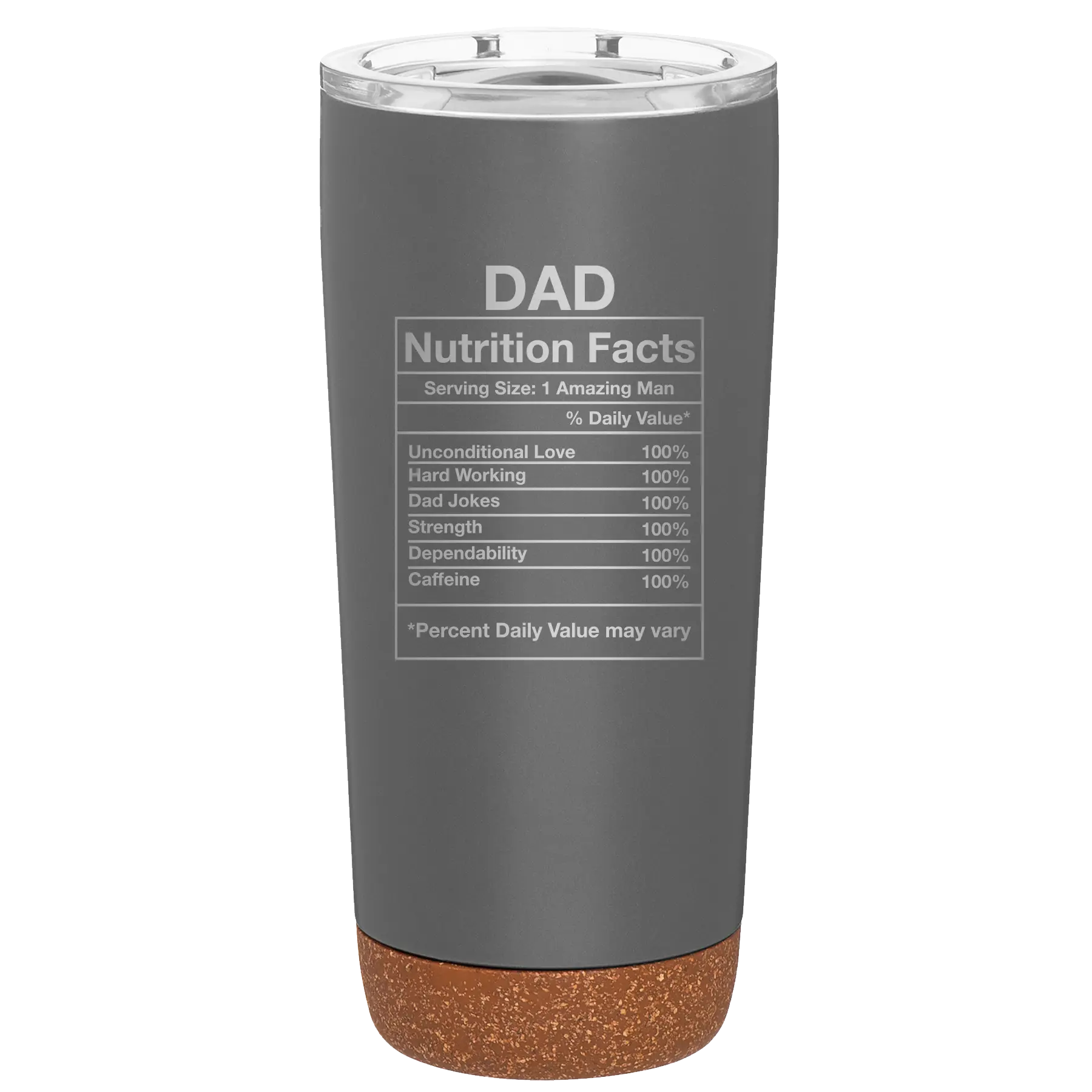 Dad Nutrition 20 oz Tumbler | Storm Gray